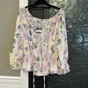 NWT Peplum off shoulder top